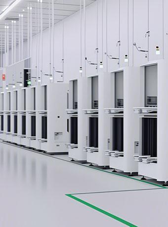 Robot cấp nguyên liệu và dỡ hàng dạng giỏ